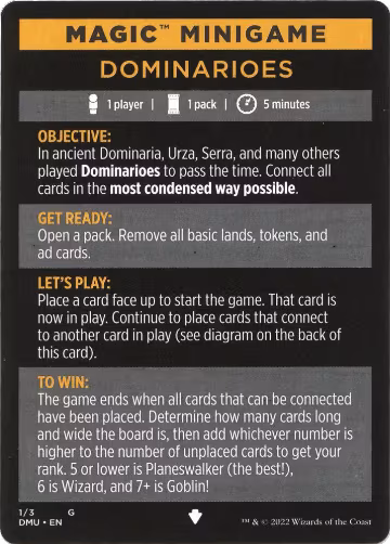 Magic Minigame: Dominarioes (1), Dominaria United — Magic card price