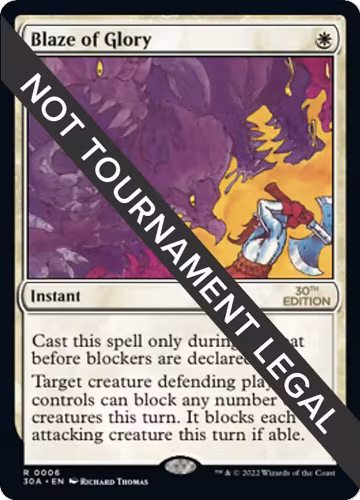 Blaze of Glory (6), 30th Anniversary Edition — Magic card price