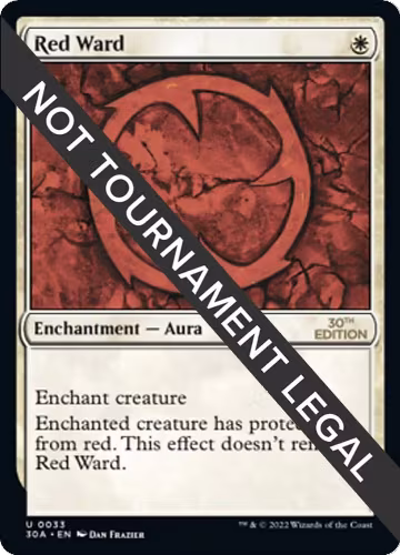 Red Ward (33), 30th Anniversary Edition — Magic card price