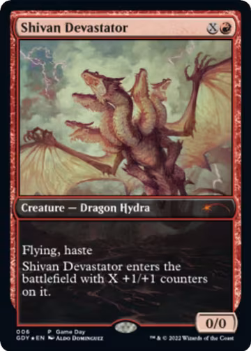 Shivan Devastator (6), Game Day & Store Championship Promos — Magic card price