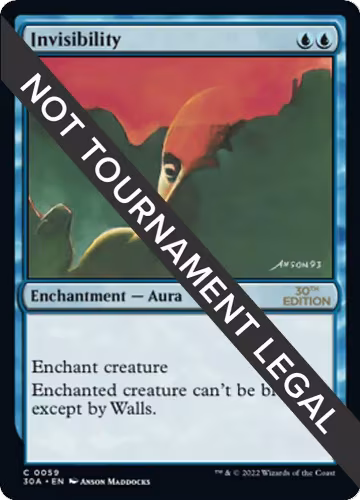 Invisibility (59), 30th Anniversary Edition — Magic card price