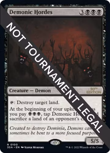 Demonic Hordes (100), 30th Anniversary Edition — Magic card price