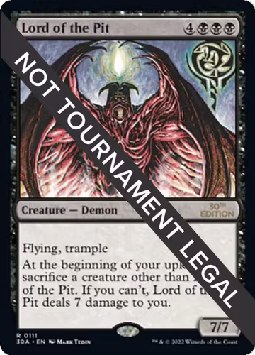 Lord of the Pit (111), 30th Anniversary Edition — Magic card price