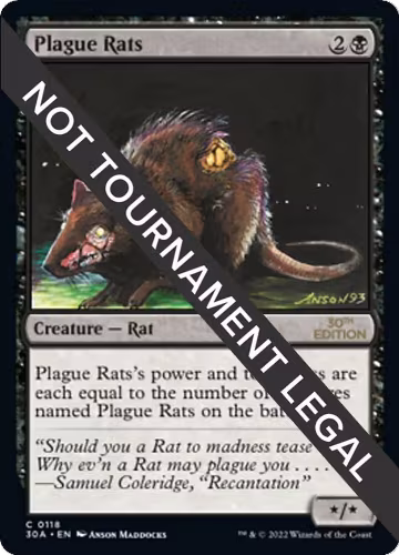 Plague Rats (118), 30th Anniversary Edition — Magic card price
