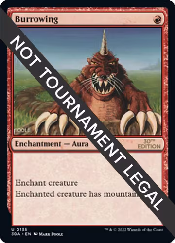 Burrowing (135), 30th Anniversary Edition — Magic card price