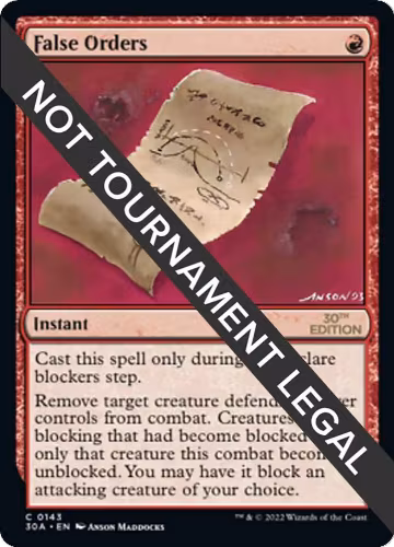 False Orders (143), 30th Anniversary Edition — Magic card price