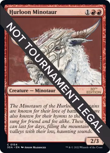 Hurloon Minotaur (154), 30th Anniversary Edition — Magic card price