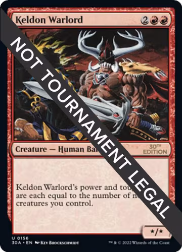 Keldon Warlord (156), 30th Anniversary Edition — Magic card price