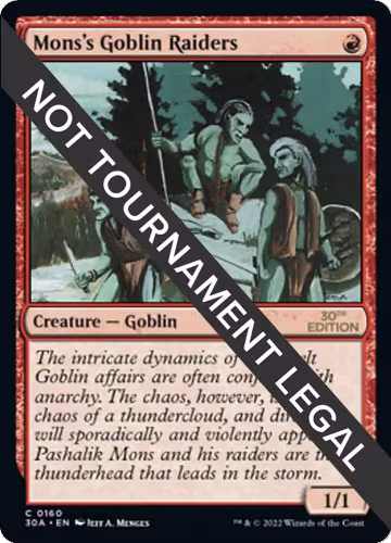 Mons's Goblin Raiders (160), 30th Anniversary Edition — Magic card price