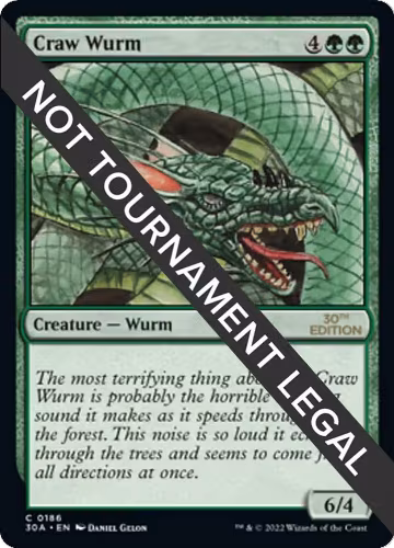 Craw Wurm (186), 30th Anniversary Edition — Magic card price