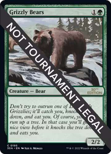 Grizzly Bears (195), 30th Anniversary Edition — Magic card price