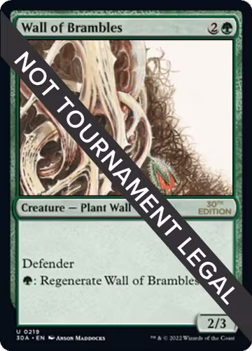 Wall of Brambles (219), 30th Anniversary Edition — Magic card price