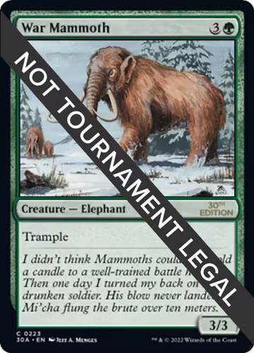 War Mammoth (223), 30th Anniversary Edition — Magic card price