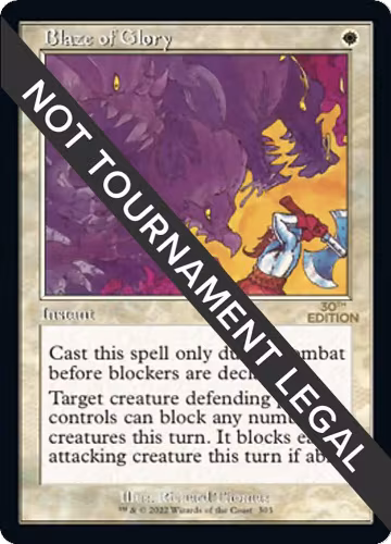 Blaze of Glory (Retro Frame) (303), 30th Anniversary Edition — Magic card price