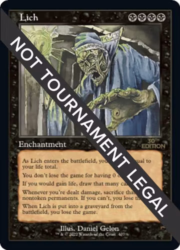 Lich (Retro Frame) (407), 30th Anniversary Edition — Magic card price