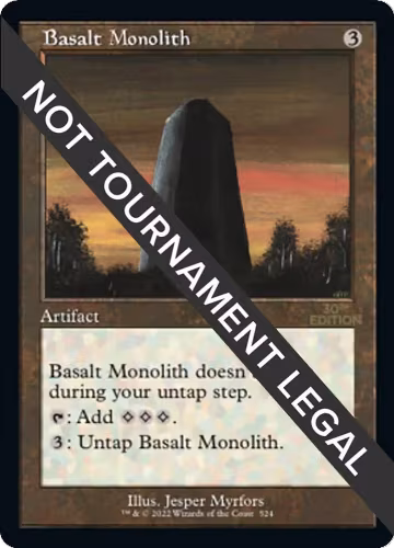Basalt Monolith (Retro Frame) (524), 30th Anniversary Edition — Magic card price
