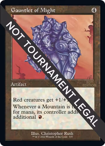 Gauntlet of Might (Retro Frame) (537), 30th Anniversary Edition — Magic card price