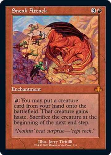 Sneak Attack (Retro Frame) (331), Dominaria Remastered — Magic card price
