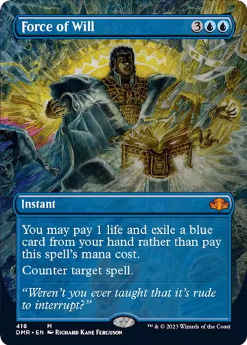 Force of Will (Borderless) (418), Dominaria Remastered — Magic card price