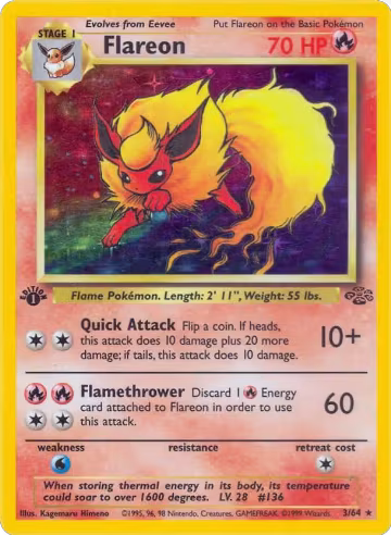 Flareon (3) (03/64), Jungle — Pokémon card price