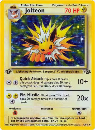 Jolteon (4) (04/64), Jungle — Pokémon card price