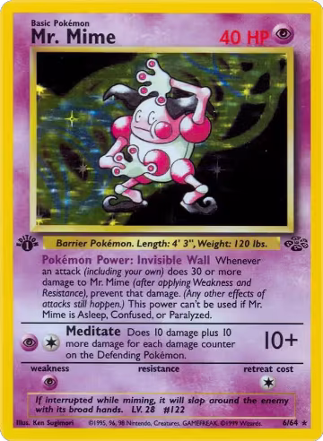 Mr. Mime (6) (06/64), Jungle — Pokémon card price