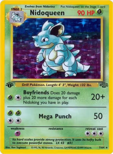 Nidoqueen (7) (07/64), Jungle — Pokémon card price