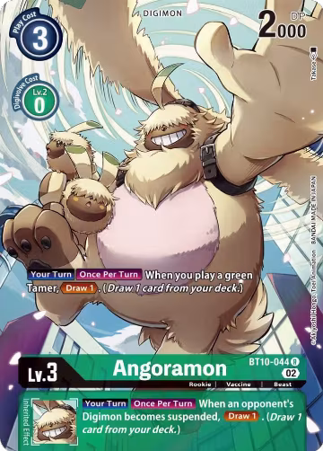 Angoramon (Alternate Art) (BT10-044 R), Xros Encounter — Digimon card price