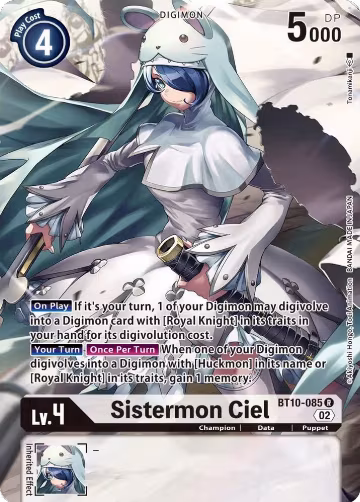 Sistermon Ciel (Alternate Art) (BT10-085 R), Xros Encounter — Digimon card price