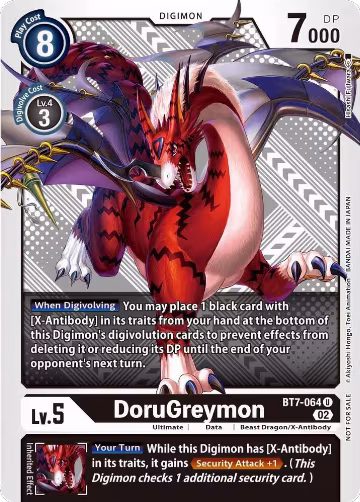 DoruGreymon (Winner Pack Xros Encounter) (BT7-064 U), Next Adventure — Digimon card price