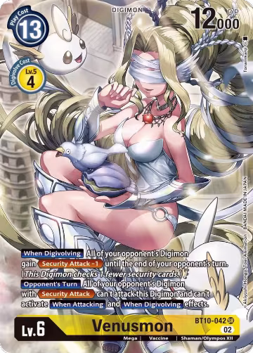 Venusmon (Alternate Art) (BT10-042 SR), Xros Encounter — Digimon card price