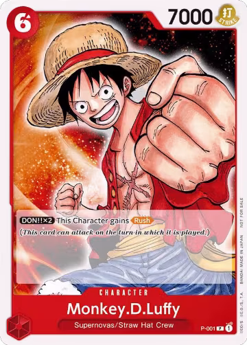 Monkey.D.Luffy (Promotion Pack 2022) (P-001), One Piece Promotion Cards — One Piece card price