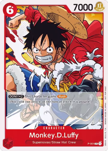 Monkey.D.Luffy (Super Pre-Release) [Participant] (P-001), One Piece Promotion Cards — One Piece card price