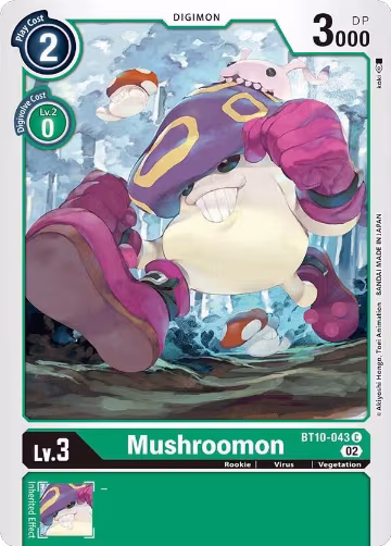 Mushroomon (BT10-043 C), Xros Encounter — Digimon card price
