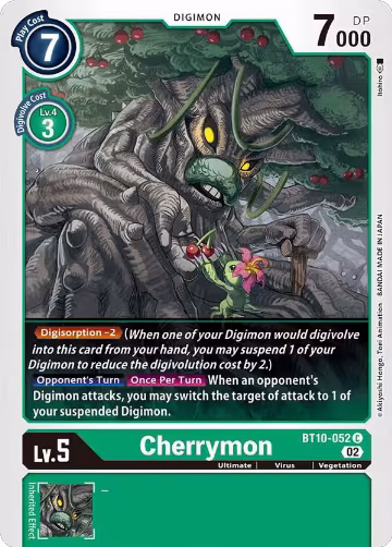 Cherrymon (BT10-052 C), Xros Encounter — Digimon card price