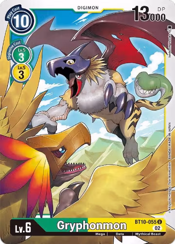 Gryphonmon (BT10-055 U), Xros Encounter — Digimon card price