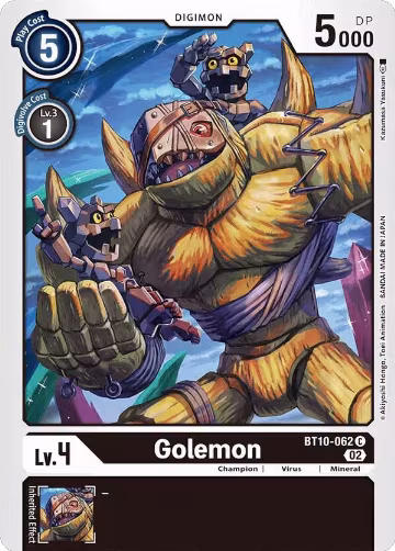 Golemon (BT10-062 C), Xros Encounter — Digimon card price