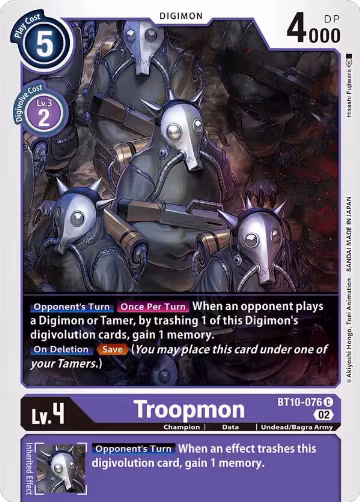 Troopmon (BT10-076 C), Xros Encounter — Digimon card price