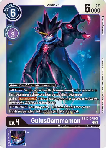 GulusGammamon (BT10-078 R), Xros Encounter — Digimon card price