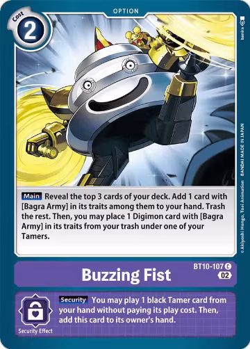 Buzzing Fist (BT10-107 C), Xros Encounter — Digimon card price