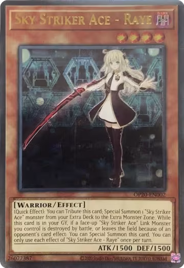 Sky Striker Ace - Raye (UTR) (OP20-EN002) — card price
