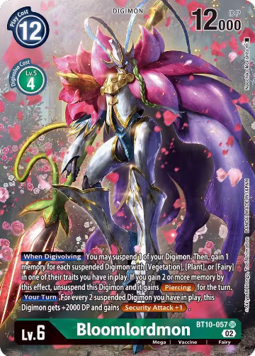 Bloomlordmon (Alternate Art) (BT10-057 SR), Xros Encounter — Digimon card price