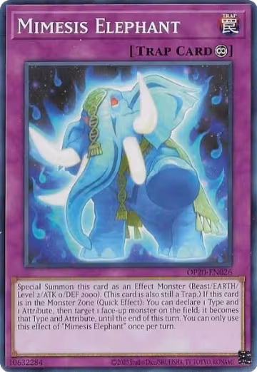 Mimesis Elephant (OP20-EN026), OTS Tournament Pack 20 — Yu-Gi-Oh! card price