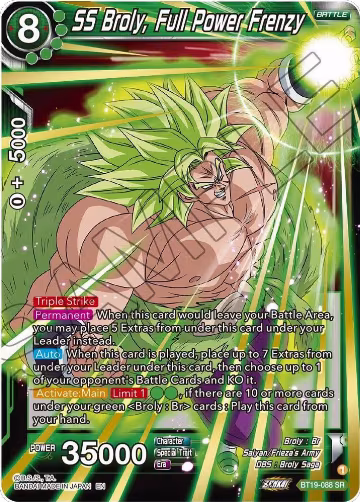 SS Broly, Full Power Frenzy (BT19-088), Fighter's Ambition — DB Super card price