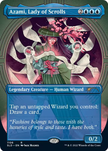 Azami, Lady of Scrolls (Borderless) (1106), Secret Lair Drop Series — Magic card price