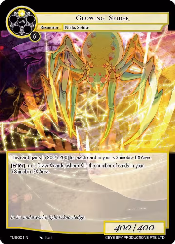 Glowing Spider (TUS-001 N), The Underworld of Secrets — Force of Will card price