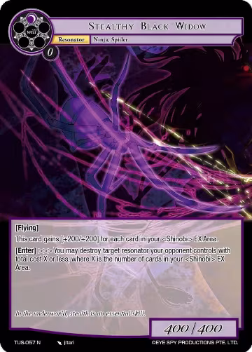 Stealthy Black Widow (TUS-057 N), The Underworld of Secrets — Force of Will card price