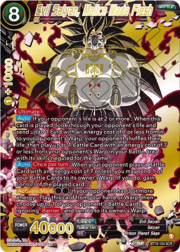 Evil Saiyan, Malice Made Flesh (BT19-154) — card price