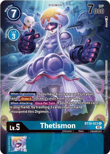 Thetismon (Alternate Art) (BT10-023 R), Xros Encounter — Digimon card price