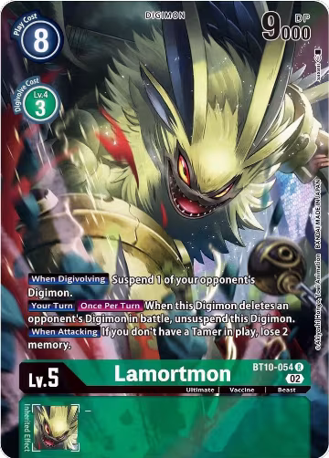 Lamortmon (Alternate Art) (BT10-054 R), Xros Encounter — Digimon card price